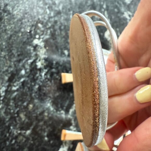 Jimmy Choo Cruise Collection Gloria Silver Ankle Strap Glitter Heels Eu Size 41 - Picture 9 of 13